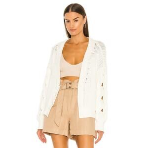 Jonathan Simkhai Chunky-Knit V-Neck Cardigan White - S
